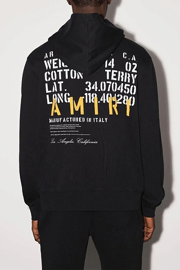 Худи чёрного цвета Amiri Military Specs Stencil   