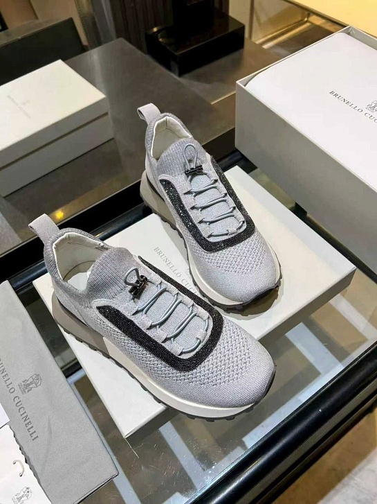 Женские текстильные кроссовки Brunello Cucinelli premium