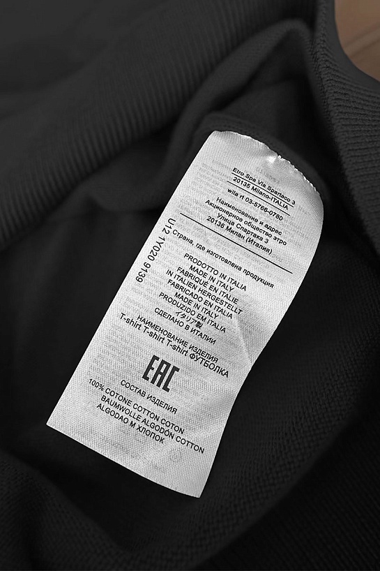 Поло с длинным рукавом Etro Pegaso logo - Black