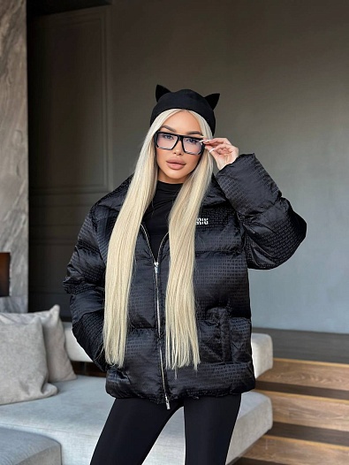 Женская чёрная куртка MIU MIU   