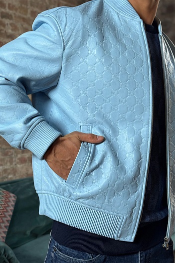 Кожаная куртка Gucci premium   