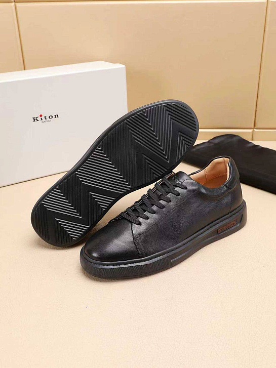 Мужские кожаные кроссовки Kiton