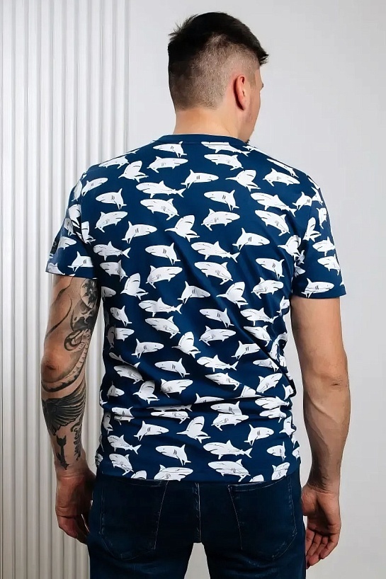 Синяя мужская футболка Paul&Shark