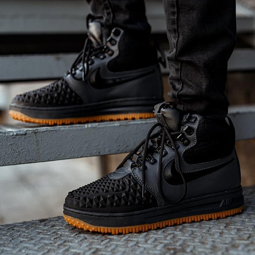 Кроссовки с мехом Nike Lunar Force 1 Duckboot - Grey    