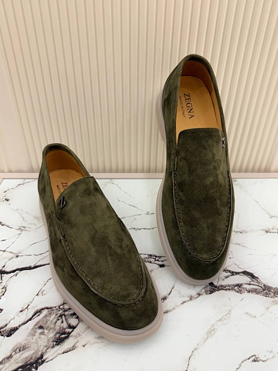 Мужские замшевые лоферы Ermenegildo Zegna   