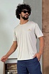 Мужская серая футболка Loro Piana logo-embroidered