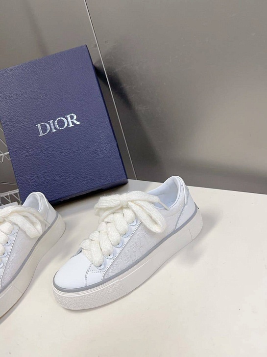 Женские комбинированные кроссовки Dior - White