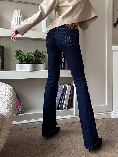 Женские джинсы клёш MIU MIU Premium - Navy   