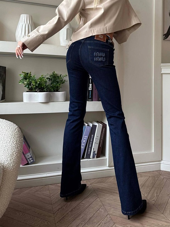 Женские джинсы клёш MIU MIU Premium - Navy