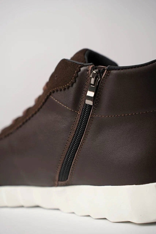 Кроссовки с мехом Hermes Bouncing high-top - Brown