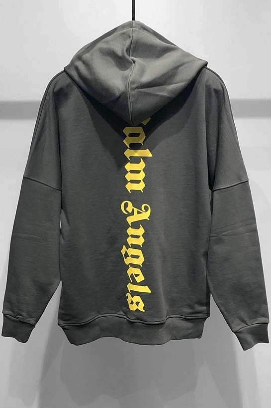 Оверсайз худи Palm Angels Vertical Logo - Olive