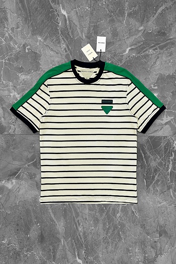 Оверсайз футболка Bottega Veneta - Beige / Green   