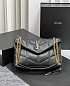 Женская кожаная сумка Yves Saint Laurent Loulou Premium 28x17x9 см - Black