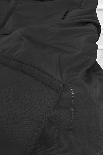 Мужская чёрная парка Burberry London England logo-plaque   