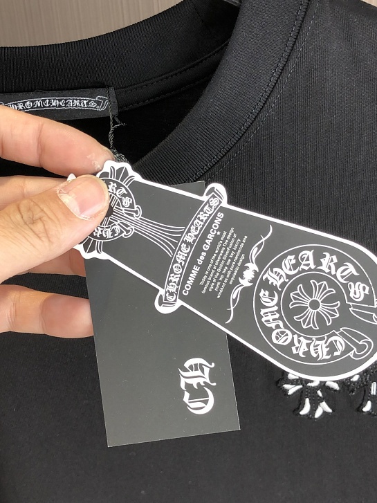Чёрная оверсайз футболка Chrome Hearts Premium