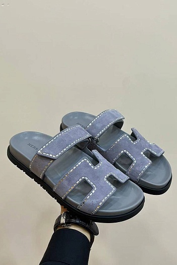 Женские сандалии Hermes Premium - Blue   