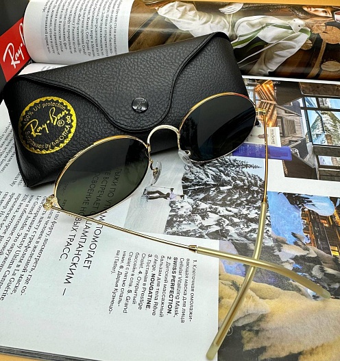 Солнцезащитные очки Ray-Ban Oval Metal - Green   