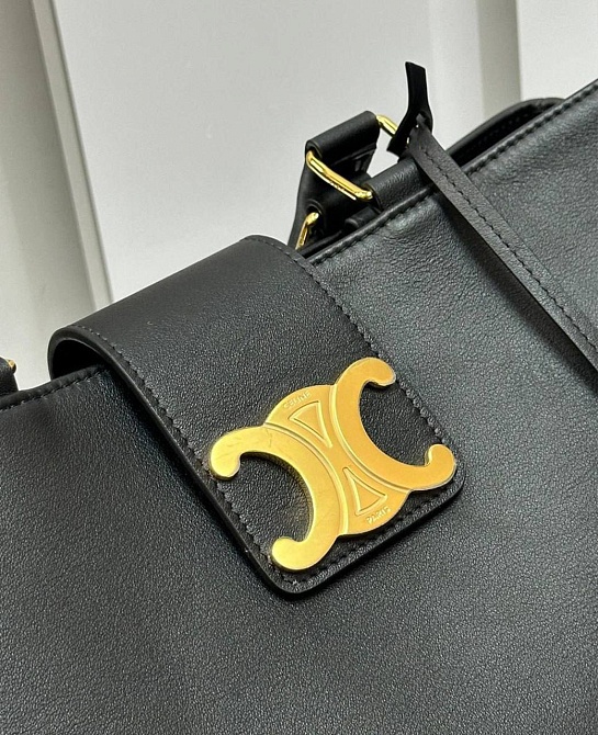 Женская сумка Celine Appoline Medium Premium 37.5x22x16 см - Black