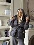 Женский костюм тройка на флисе Schiaparelli premium - Grey