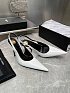 Женские кожаные туфли на каблуке Yves Saint Laurent premium