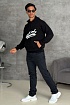 Чёрное худи Saint Laurent Paris logo-print