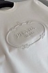 Мужской белый свитшот Prada logo-embroidered