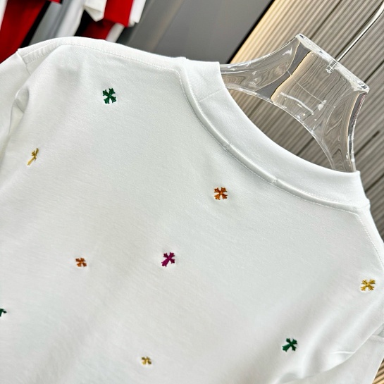 Белая оверсайз футболка Chrome Hearts Premium