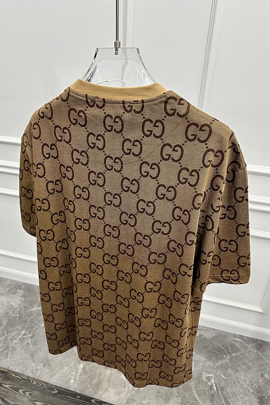 Оверсайз футболка Gucci GG jacquard - Brown