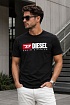 Мужская чёрная футболка Diesel T-Diegor-Div