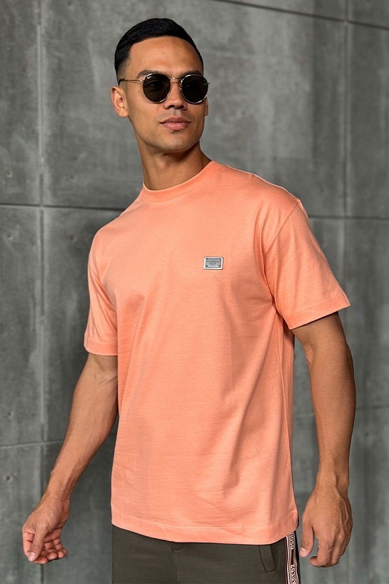 Футболка Dolce & Gabbana logo-plaque - Peach