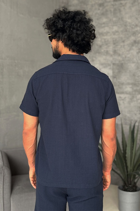 Мужской костюм Loro Piana тёмно-синего цвета