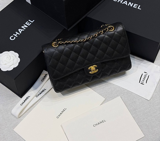 Кожаная сумка Chanel Classic Flap premium 25x13x7 см (8 расцветок)