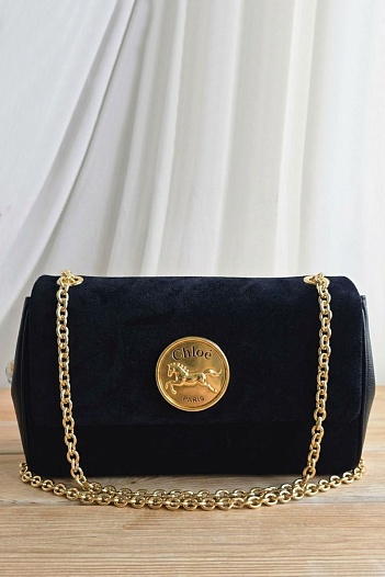 Замшевая сумка Chloe Small Heritage 28x17 см   