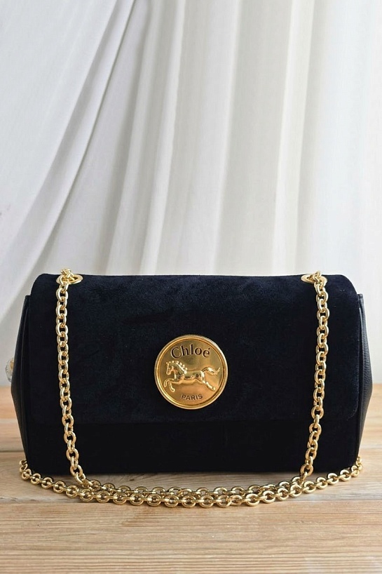 Замшевая сумка Chloe Small Heritage 28x17 см