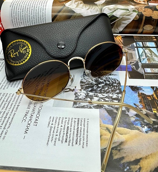 Солнцезащитные очки Ray-Ban Oval Metal - Brown