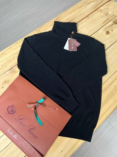 Мужская водолазка Loro Piana Premium - Black   