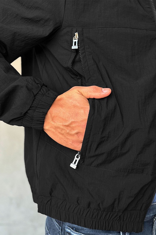 Куртка чёрного цвета Stone Island compass-patch