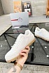 Кожаные кроссовки Prada logo-plaque - White