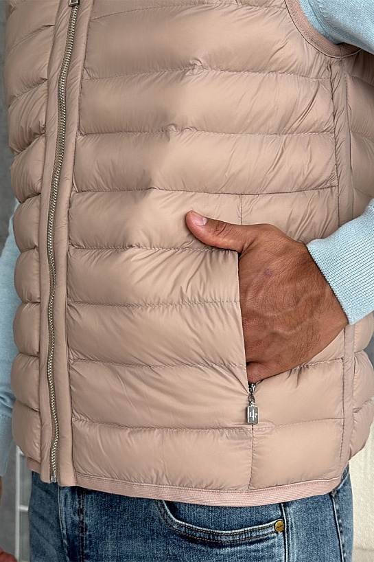Бежевый двусторонний жилет Loro Piana