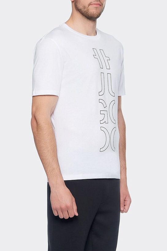 Мужская белая футболка Hugo Boss