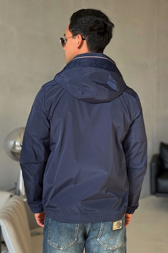 Тёмно-синяя ветровка Moncler Mira logo-patch
