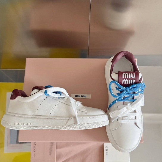 Женские кроссовки MIU MIU Premium - White / Red