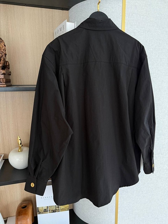 Женская хлопковая рубашка Schiaparelli Premium - Black