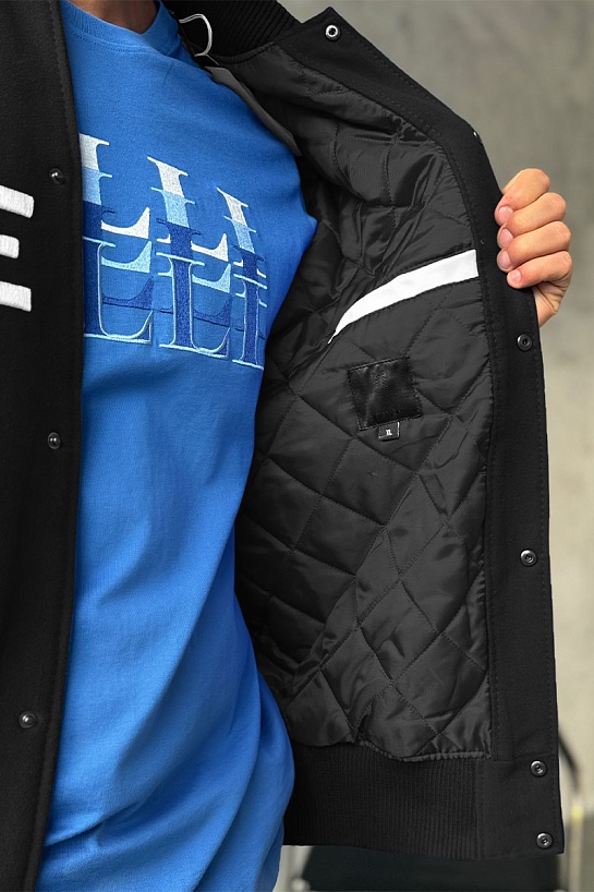 Мужской бомбер Givenchy Varsity logo-embroidered - Black / White