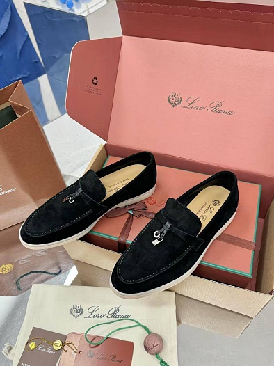 Женские замшевые лоферы Loro Piana Summer Charms Walk premium   