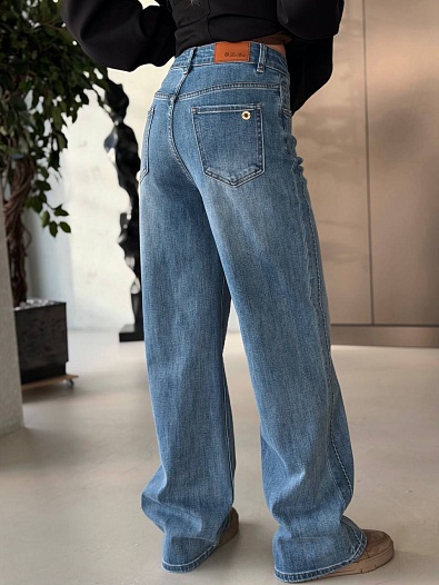 Синие женские джинсы Loro Piana premium   