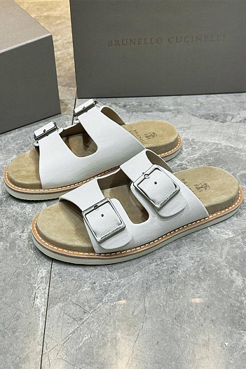 Замшевые шлёпанцы Brunello Cucinelli Urban   