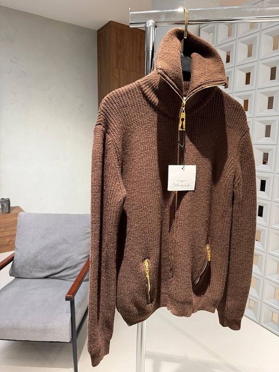 Женский кардиган на молнии Schiaparelli premium - Brown