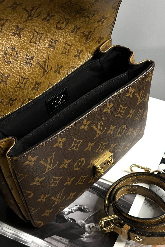 Кожаная сумка Louis Vuitton Pochette Metis Monogram Reverse 25x19x7 см