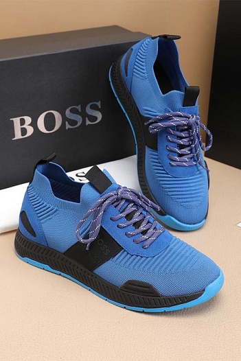 Текстильные кроссовки Hugo Boss Titanium - Blue   